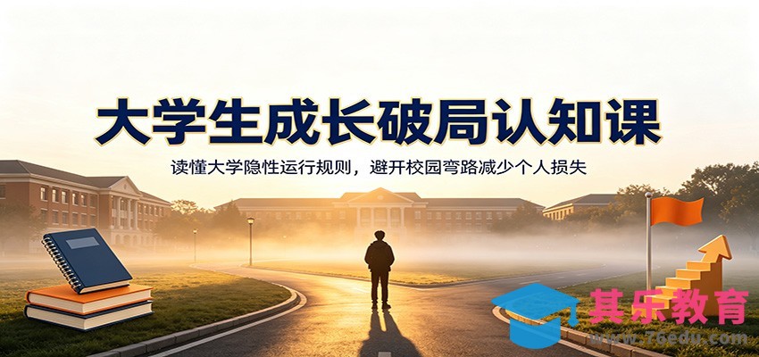大学生成长破局认知课：读懂大学隐性运行规则，避开校园弯路减少个人损失-第1张图片-我要自学网