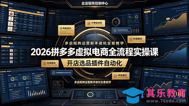 2026拼多多虚拟电商全流程实操课,开店选品插件自动化,多店矩阵运营新手避坑全套教学-第1张图片-我要自学网 2026拼多多虚拟电商全流程实操课,开店选品插件自动化,多店矩阵运营新手避坑全套教学-第1张图片-我要自学网