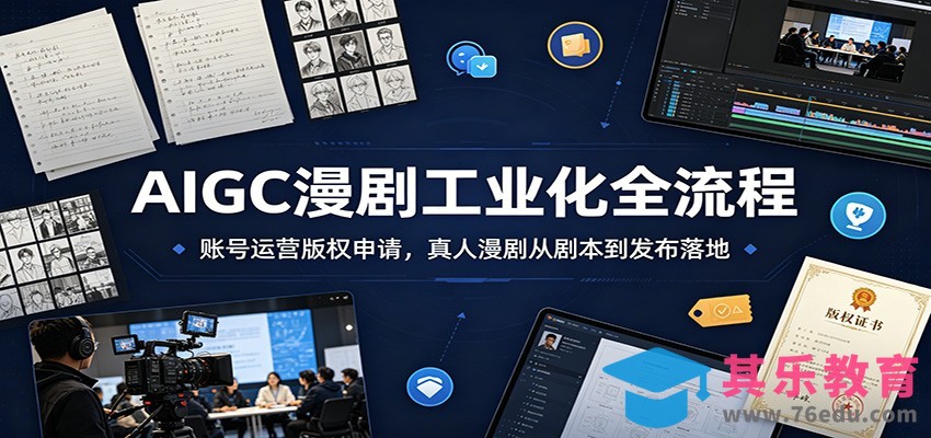 AIGC漫剧工业化全流程：账号运营版权申请，真人漫剧从剧本到发布落地-第1张图片-我要自学网