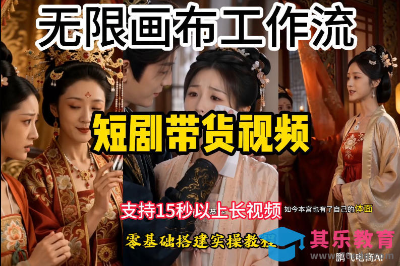 无限画布工作流制作短剧带货视频支持制作15秒以上视频,实操搭建教学,看完教程小白也能轻松搭建-第1张图片-我要自学网 无限画布工作流制作短剧带货视频支持制作15秒以上视频,实操搭建教学,看完教程小白也能轻松搭建-第1张图片-我要自学网