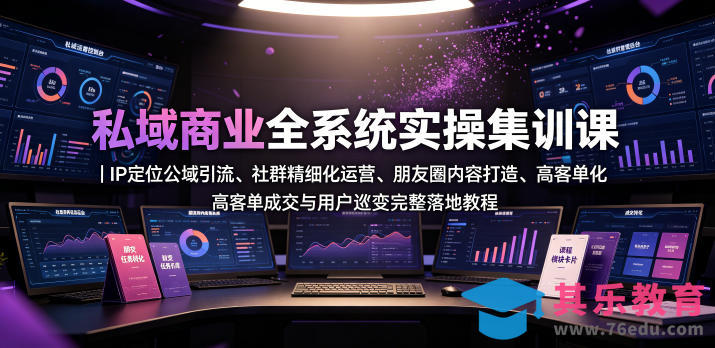 私域商业全系统实操课|IP定位公域引流、社群精细化运营、朋友圈内容打造、高客单成交与用户裂变完整落地教程-第1张图片-我要自学网 私域商业全系统实操课|IP定位公域引流、社群精细化运营、朋友圈内容打造、高客单成交与用户裂变完整落地教程-第1张图片-我要自学网