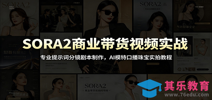 SORA2商业带货视频实战：专业提示词分镜剧本制作，AI模特口播珠宝实拍教程-第1张图片-我要自学网